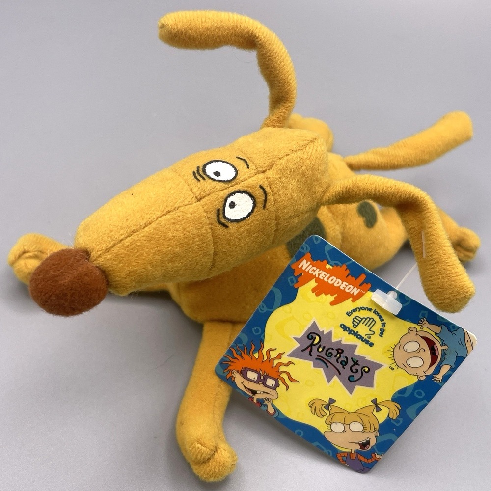Vtg Rugrats Spike the Dog‎ 7" Mini Beanbag 1997  Poseable Applause NWT